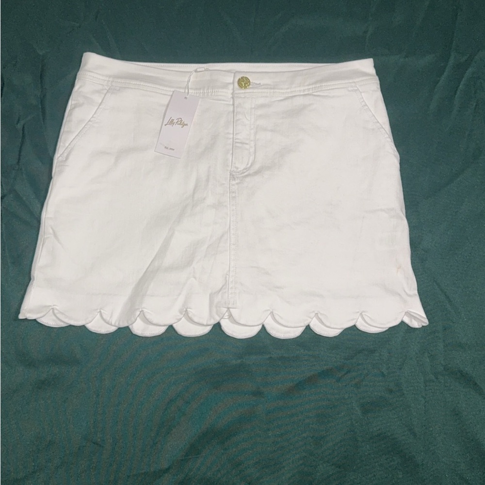 Lilly Pulitzer White Denim Skort
